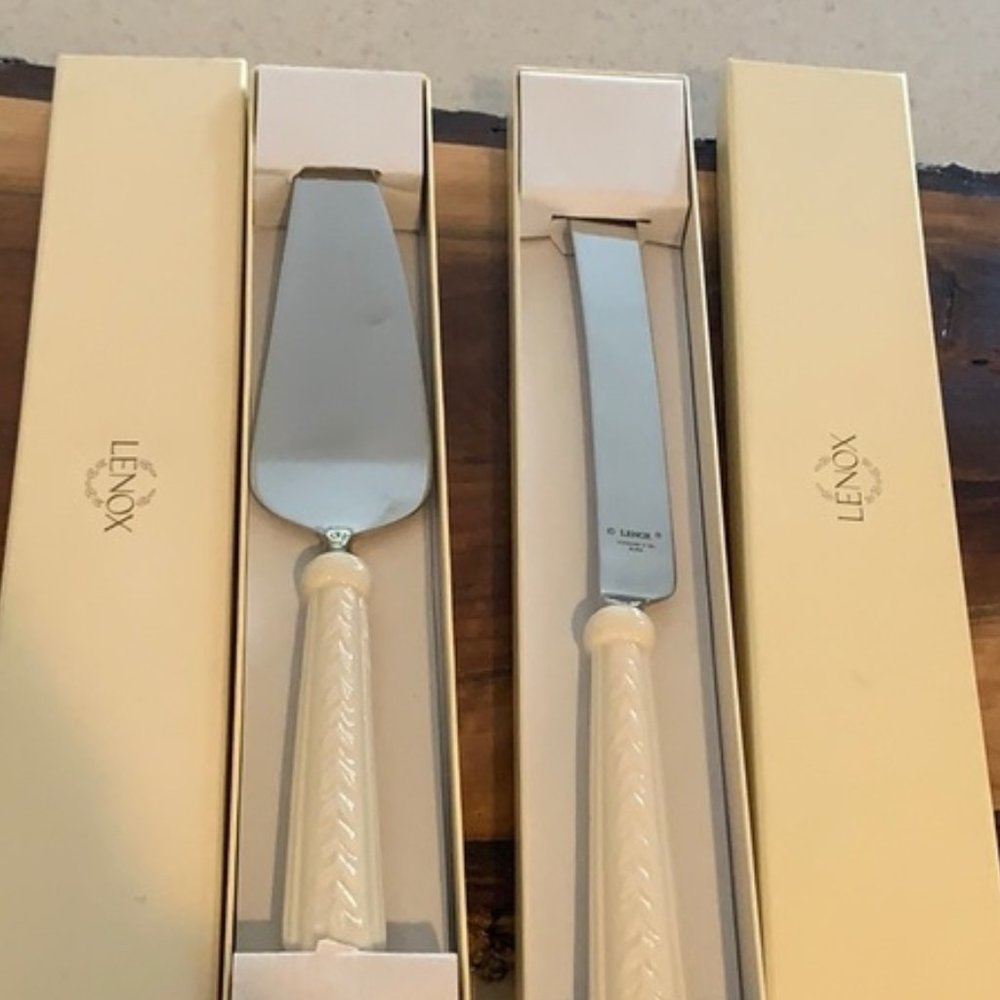 Lenox Wedding Promises Cake Knife and Server